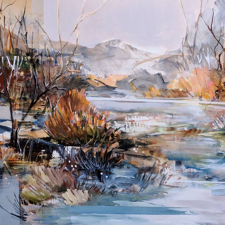 Original Abstract Expressionism Landscape Painting by Irina Laube