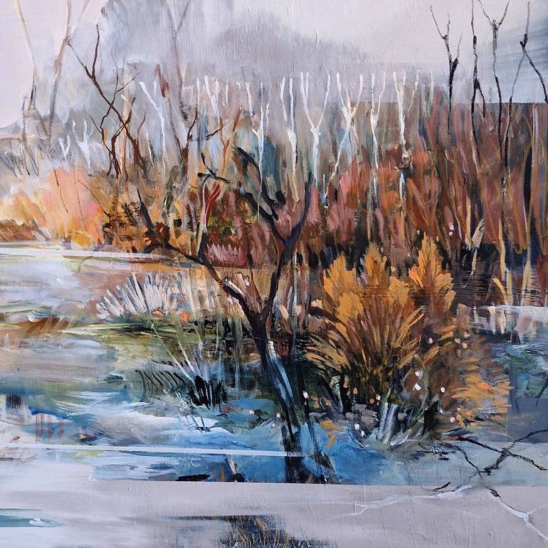 Original Abstract Expressionism Landscape Painting by Irina Laube