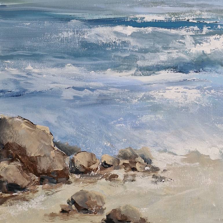 Original Expressionism Seascape Painting by Irina Laube