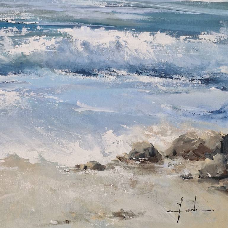 Original Expressionism Seascape Painting by Irina Laube