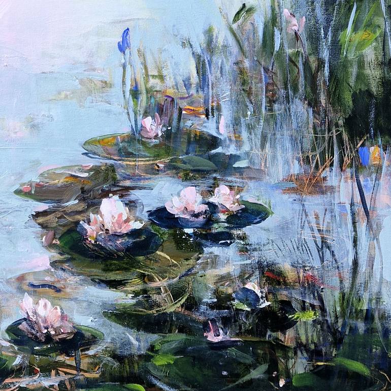 Original Expressionism Floral Painting by Irina Laube