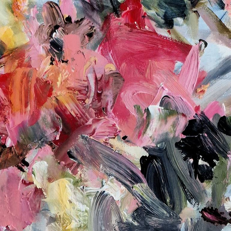 Original Abstract Floral Painting by Irina Laube