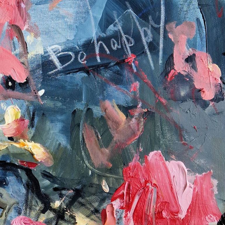 Original Abstract Floral Painting by Irina Laube