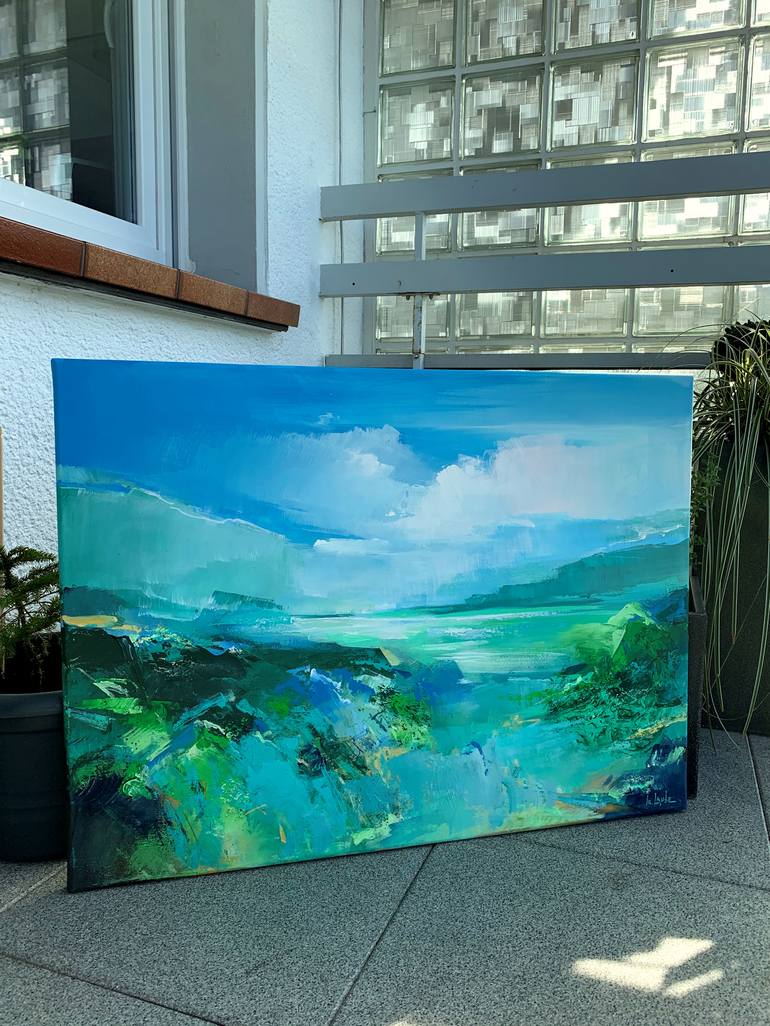 Original Abstract Landscape Painting by Irina Laube
