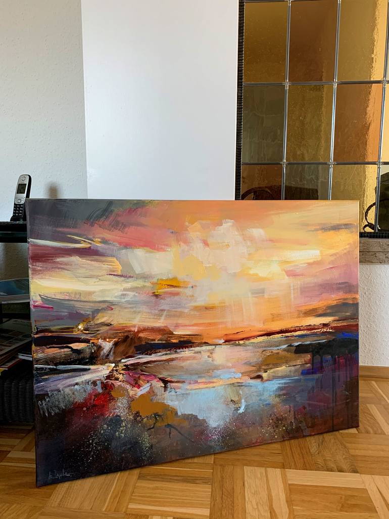 Original Abstract Expressionism Landscape Painting by Irina Laube