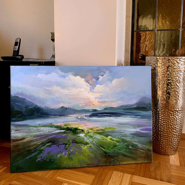 Original Abstract Landscape Painting by Irina Laube