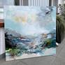 Abstract  landscape painting, acrylic on canvas, 80x80 cm; 
Finished with varnish including UV protection