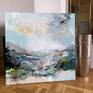 Abstract  landscape painting, acrylic on canvas, 80x80 cm; 
Finished with varnish including UV protection