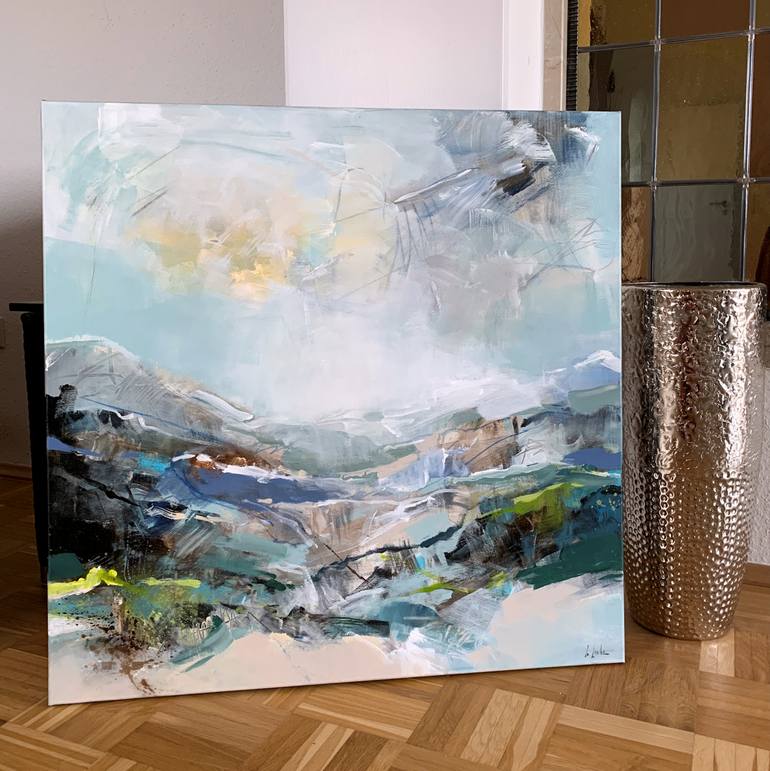 Original Abstract Landscape Painting by Irina Laube
