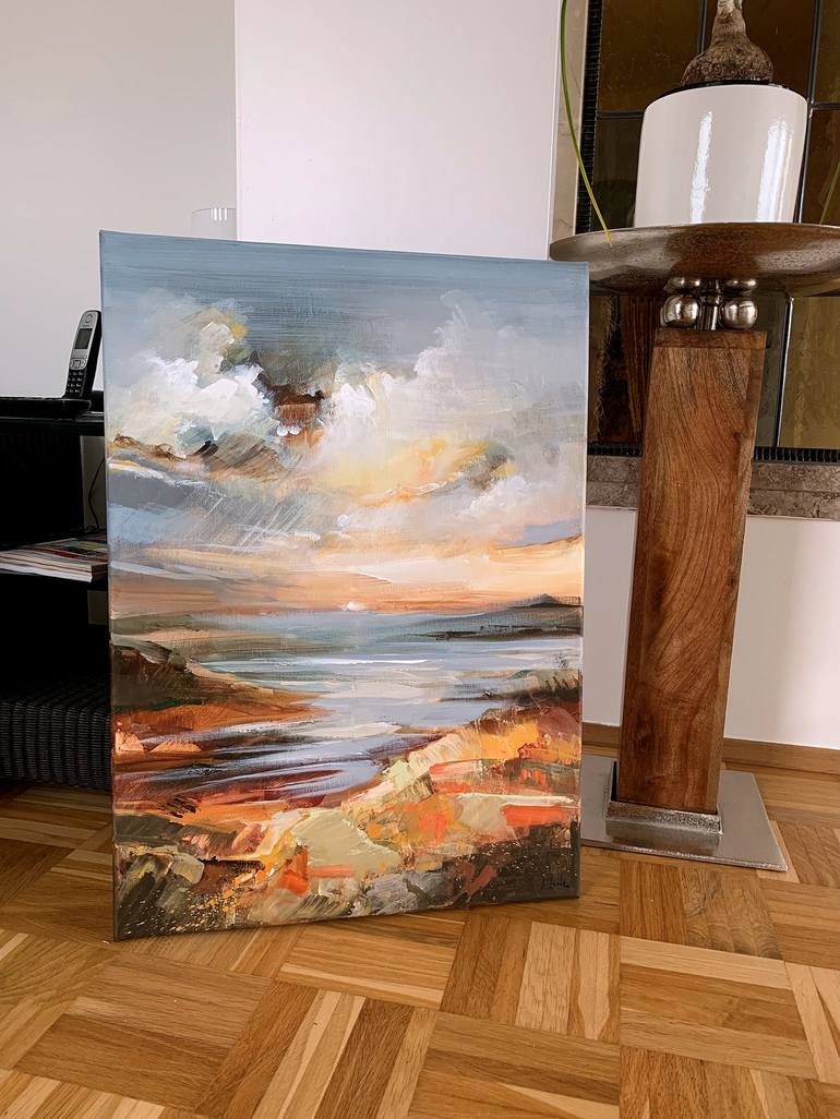 Original Abstract Landscape Painting by Irina Laube