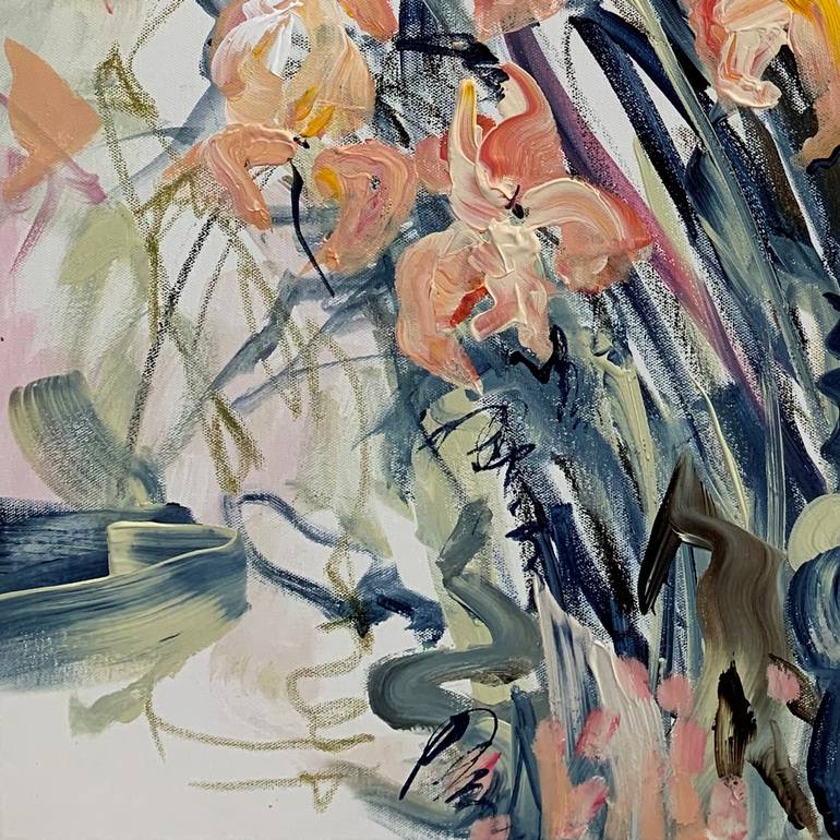 Original Abstract Floral Painting by Irina Laube