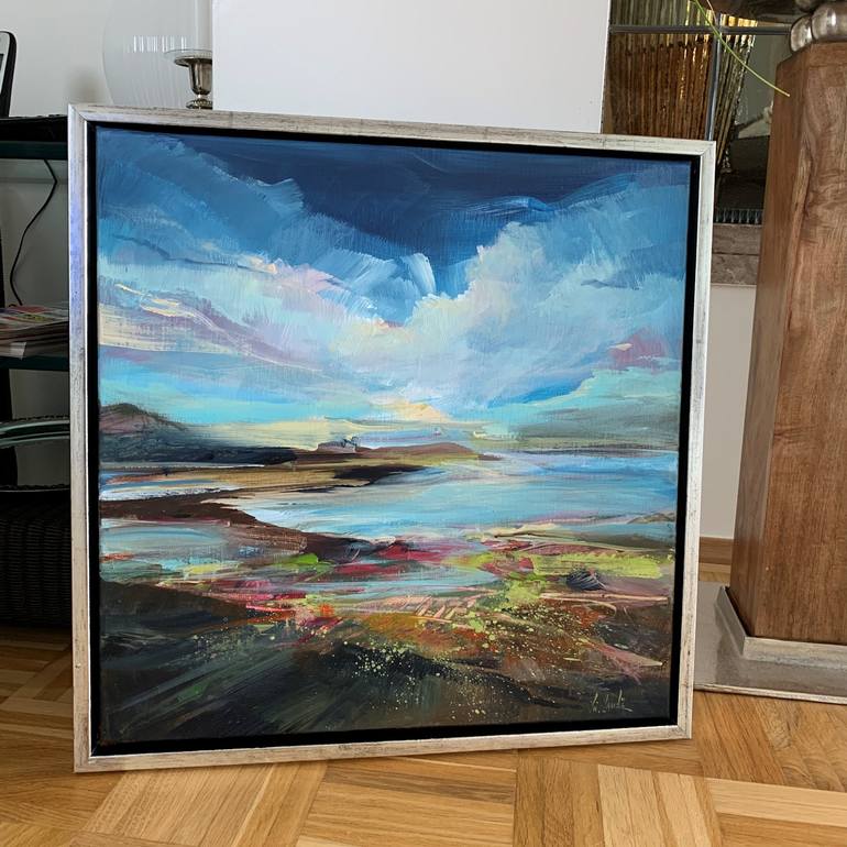 Original Abstract Landscape Painting by Irina Laube