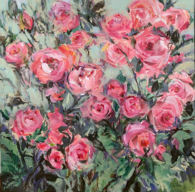 Pink roses Painting by Irina Laube | Saatchi Art