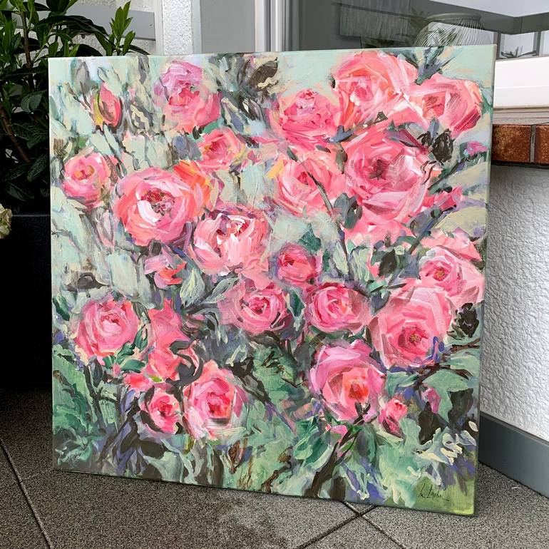 Original Floral Painting by Irina Laube