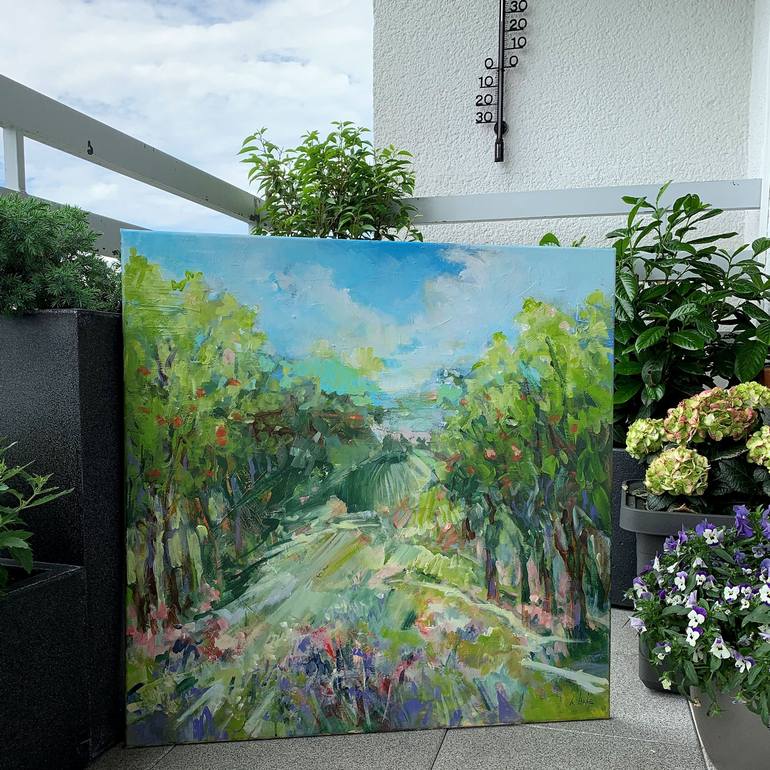 Original Garden Painting by Irina Laube