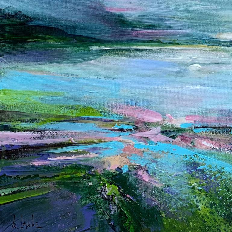 Original Abstract Landscape Painting by Irina Laube