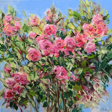 Original Impressionism Floral Paintings by Irina Laube