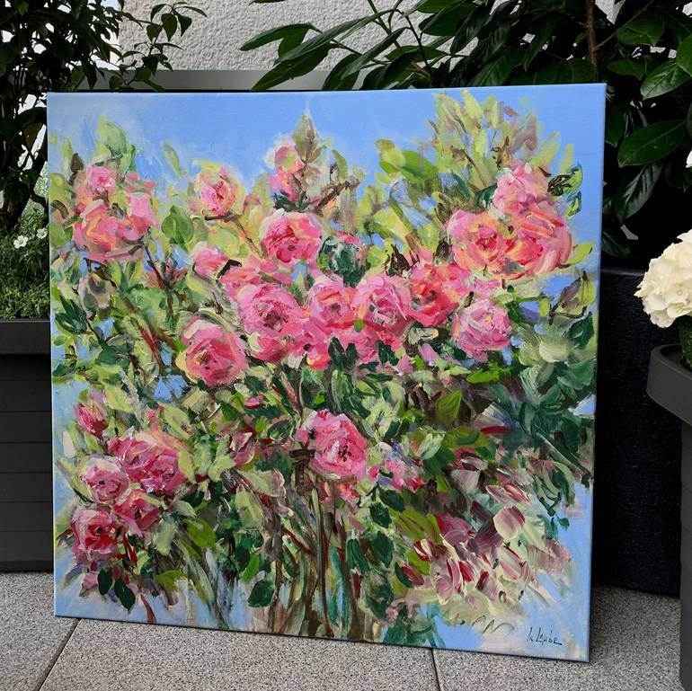 Original Impressionism Floral Painting by Irina Laube