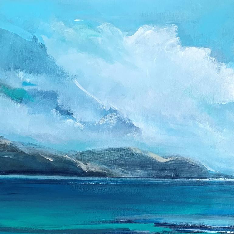 Original Abstract Expressionism Seascape Painting by Irina Laube