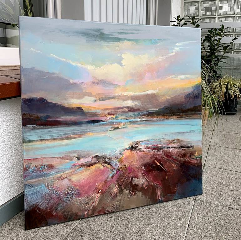 Original Abstract Landscape Painting by Irina Laube