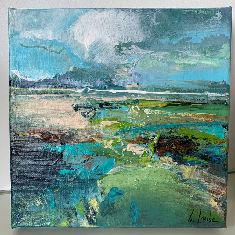 Original Abstract Expressionism Abstract Painting by Irina Laube