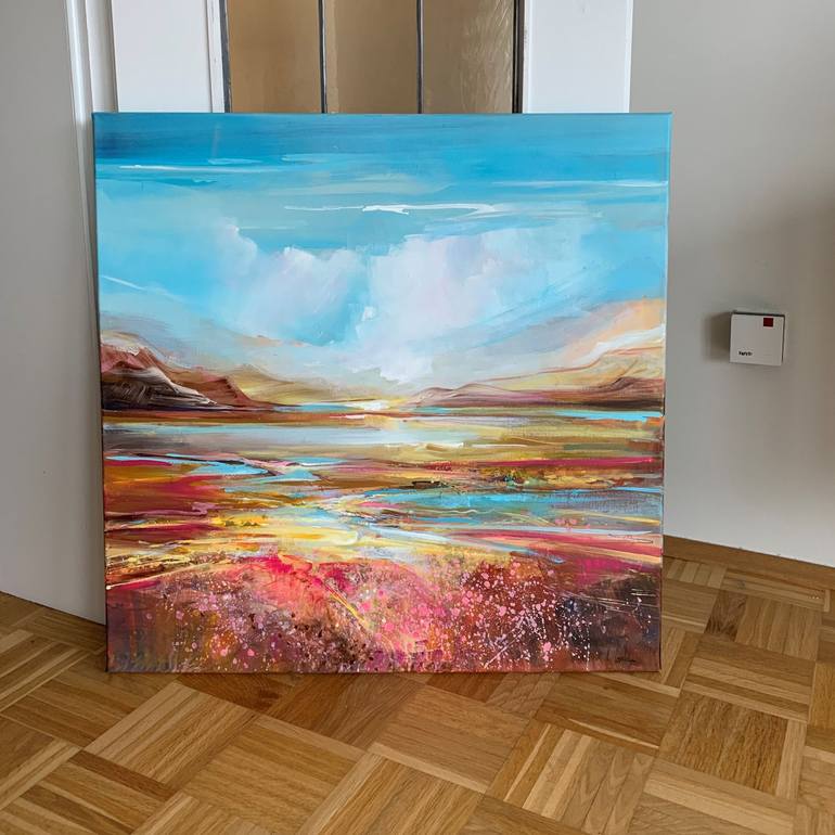 Original Abstract Landscape Painting by Irina Laube