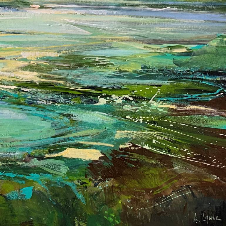 Original Abstract Landscape Painting by Irina Laube