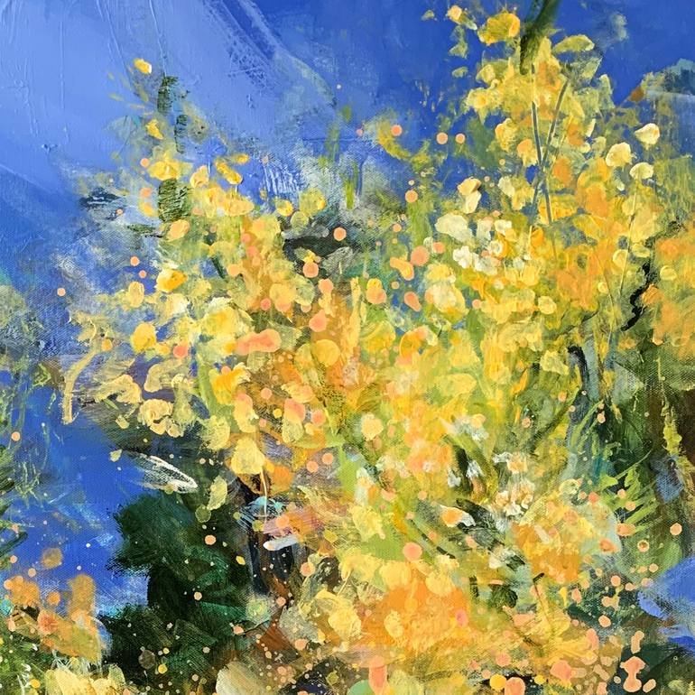 Original Expressionism Floral Painting by Irina Laube