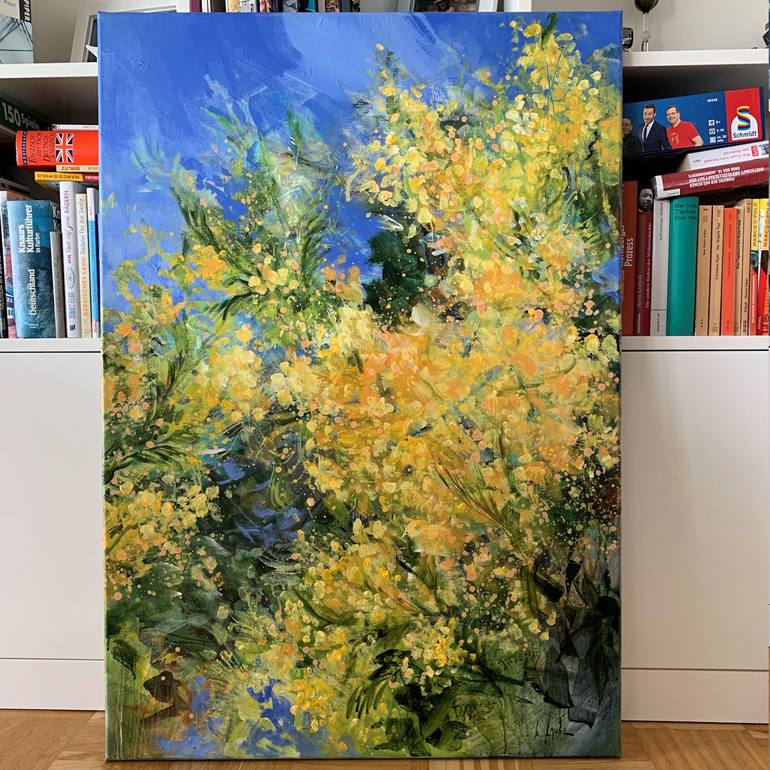 Original Expressionism Floral Painting by Irina Laube