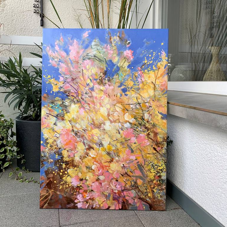 Original Floral Painting by Irina Laube