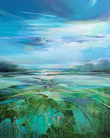 Original Abstract Expressionism Landscape Paintings by Irina Laube