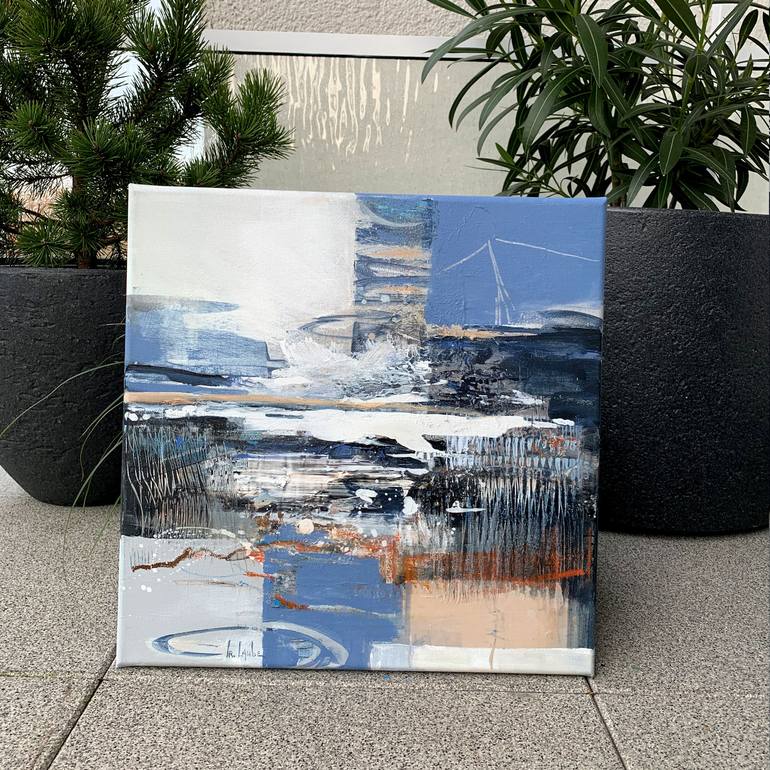 Original Cubism Abstract Painting by Irina Laube