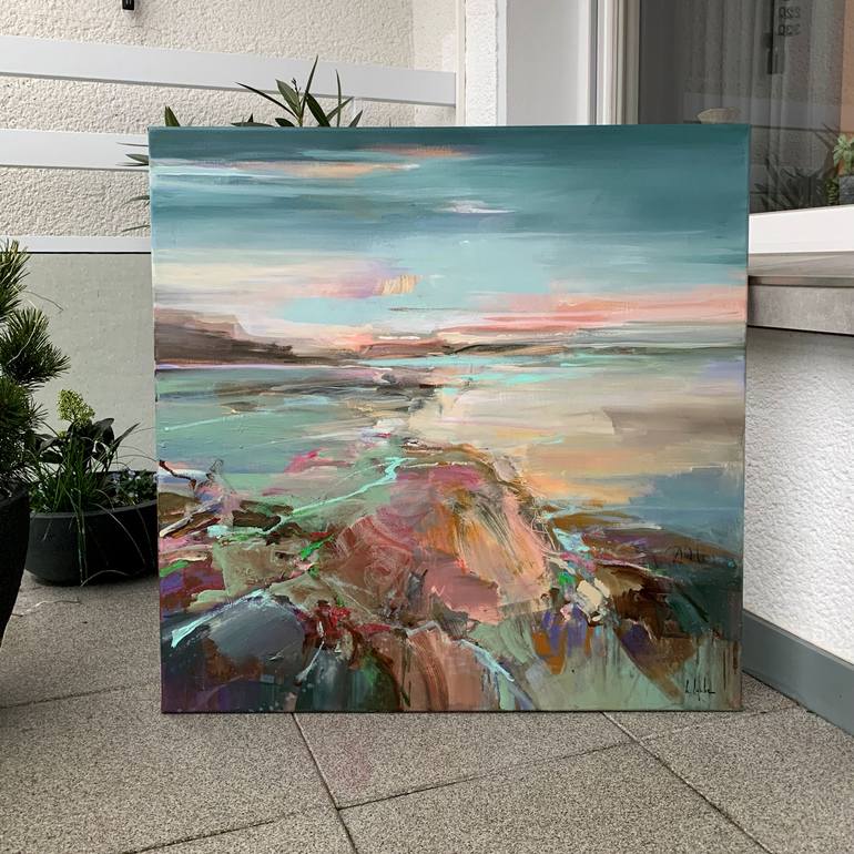 Original Abstract Expressionism Abstract Painting by Irina Laube