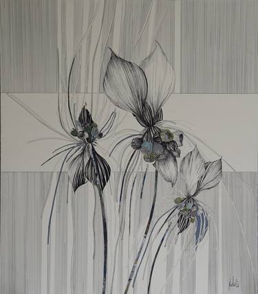 Original Abstract Floral Drawings by Natali Vasileva