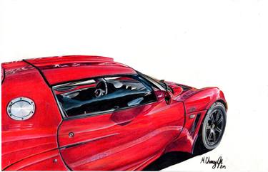 Print of Fine Art Automobile Drawings by Mickey Chaney