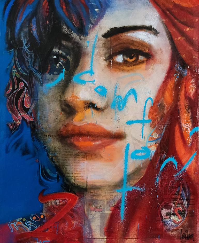 Original People Painting by Laura Tietjens | Figurative Art on Canvas | The perfume of the sunset