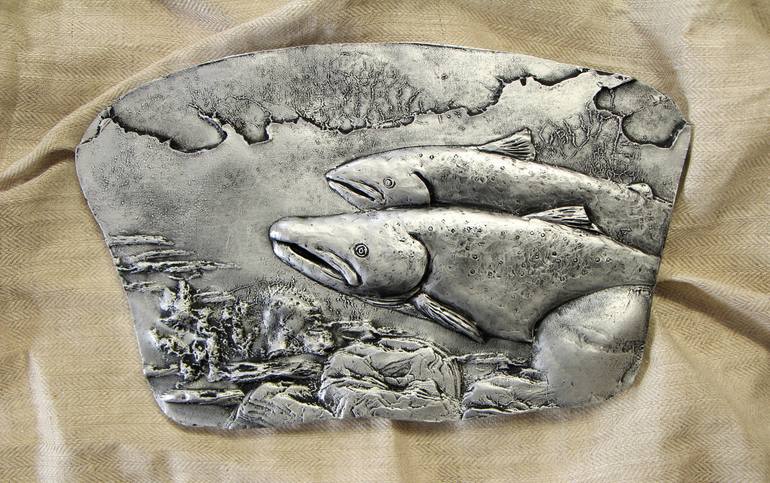 Original Photorealism Fish Sculpture by Zbigniew Skrzypek