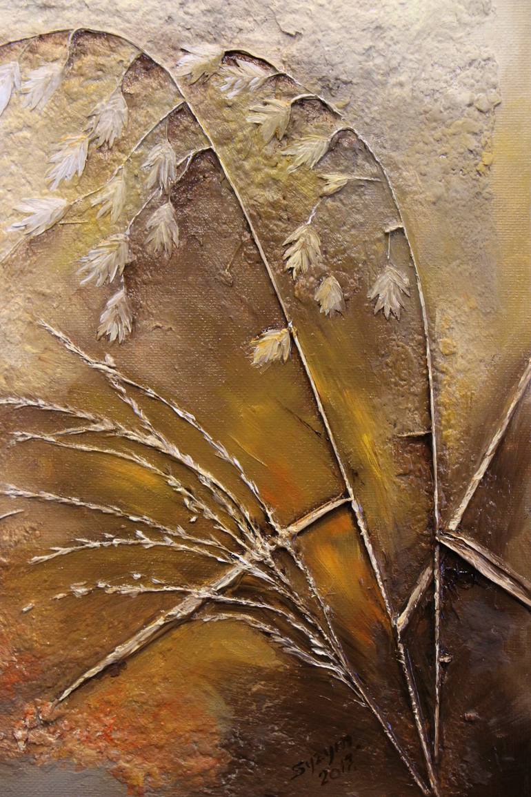 Original Abstract Botanic Painting by Zbigniew Skrzypek