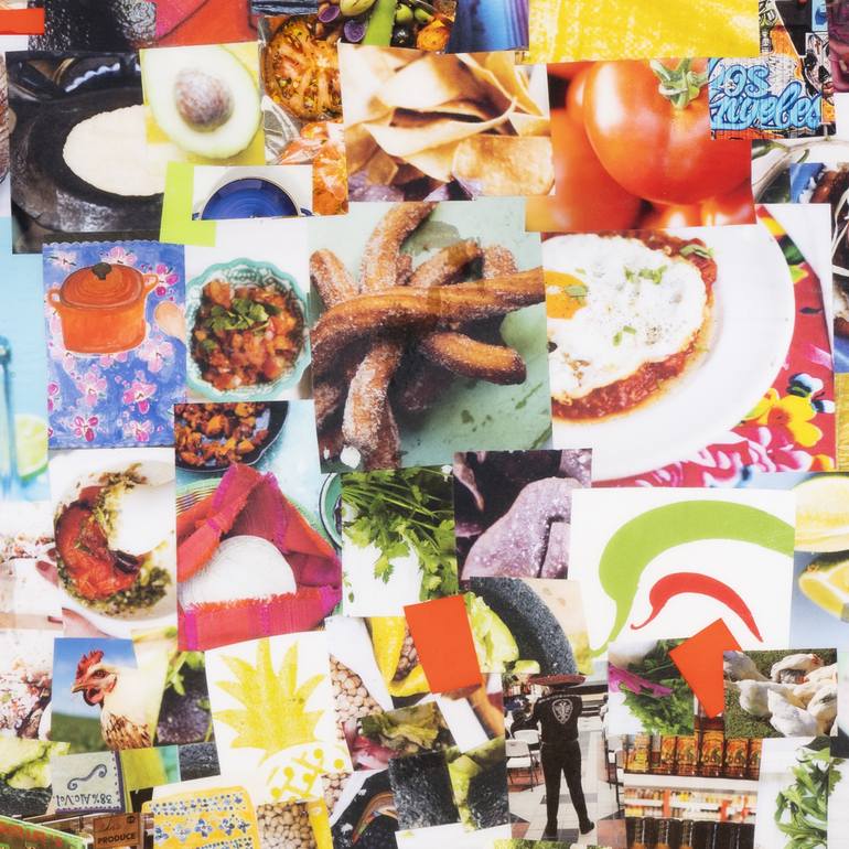 Original Figurative Food Collage by Tanja Vaillancourt