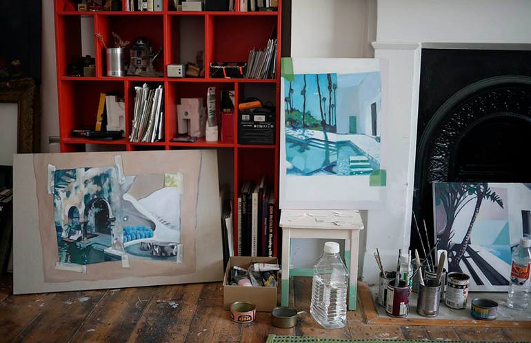 Original Contemporary Architecture Painting by Jay Yeomans