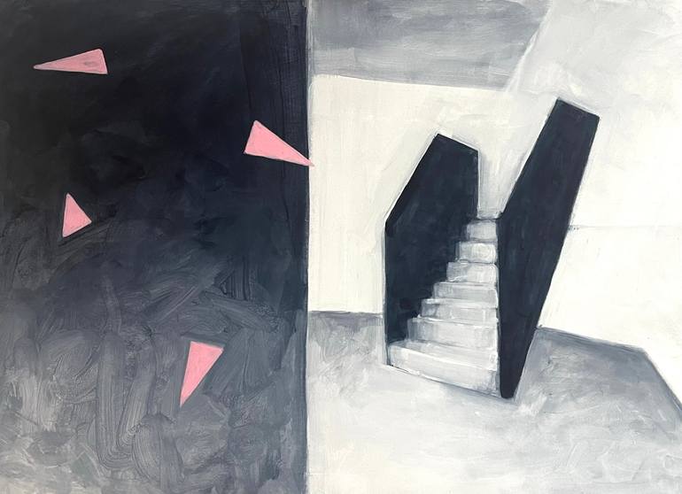 Original Architecture Painting by Jay Yeomans | Contemporary Art on Wood | the future