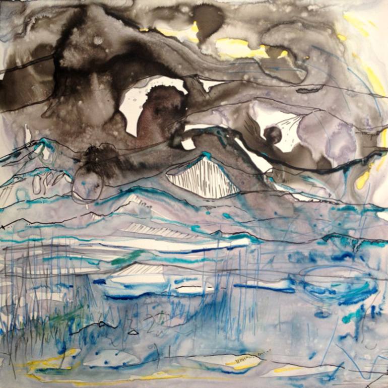 Original Abstract Landscape Paintings by Anna Salzmann