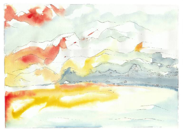 Original Abstract Landscape Paintings by Anna Salzmann