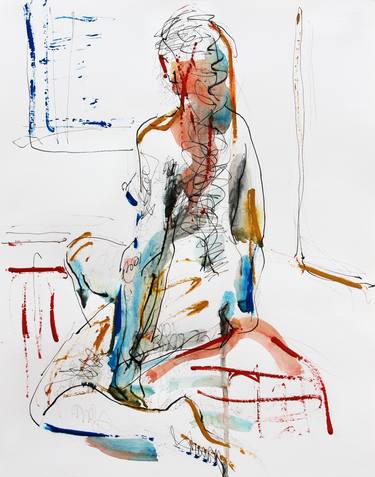 Original Figurative Nude Drawings by Maria Kazanskaya