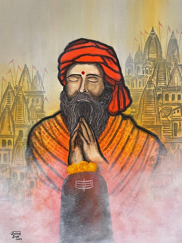 Tapasya 2 Painting by Mrinal Dutt | Saatchi Art