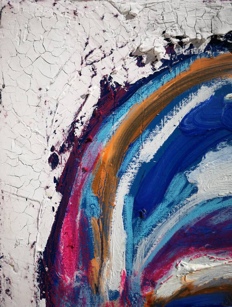 Original Abstract People Painting by Manuel Remeggio