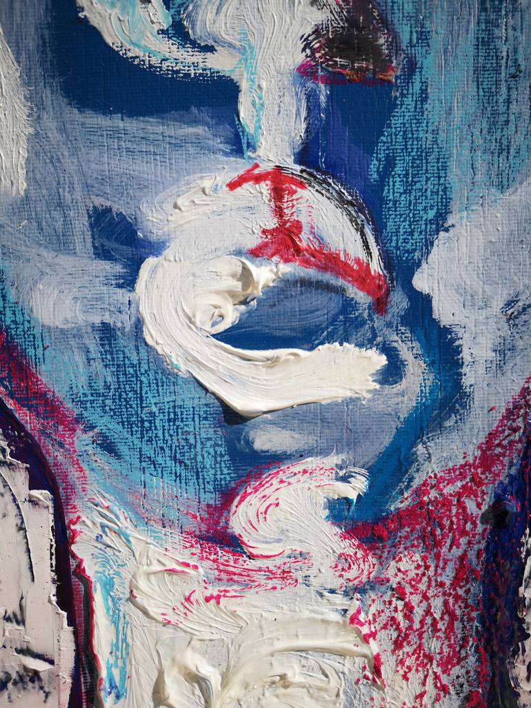 Original Abstract People Painting by Manuel Remeggio