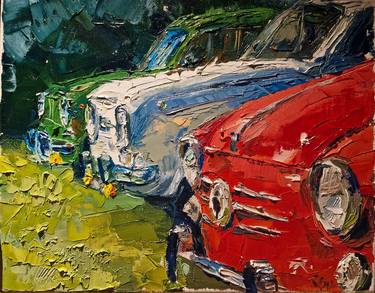 Original Car Paintings by roman chvedov