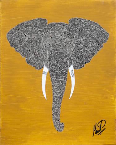 Quantic animals triptych - Elephant spirit thumb