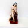 She is part of my Red Plinth Collection, from my life drawing sketches.  Hand made and fired at a temperature to keep that rich red glaze.  Using oxides to show all the tool marks.